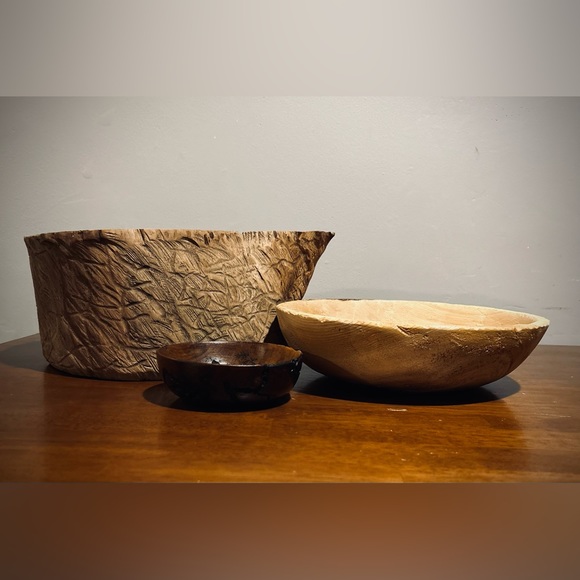 Wood bowl set - Picture 3 of 3